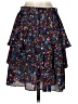 J.Crew 100% Polyester Paisley Black Casual Skirt Size 2 - photo 2