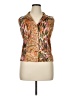 Alberto Makali 100% Polyester Aztec Or Tribal Print Animal Print Gold Sleeveless Blouse Size XL - photo 1