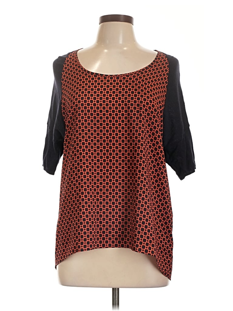 Pre-owned Anthropologie 3/4 Sleeve Blouse In Orange