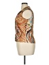 Alberto Makali 100% Polyester Aztec Or Tribal Print Animal Print Gold Sleeveless Blouse Size XL - photo 5