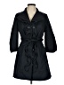 Indra 100% Polyester Black Trenchcoat Size 6 - photo 1