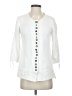 PURE HANDKNIT 100% Cotton White Jacket Size S - photo 1