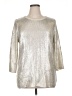 Jones New York Signature Metallic Silver Pullover Sweater Size 1X - photo 1