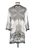 Calypso St. Barth 100% Cotton Paisley Silver Long Sleeve Blouse Size S - photo 2