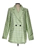 Shein 100% Polyester Checkered-gingham Green Blazer Size 12 - photo 1