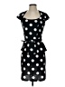 New Directions Polka Dots Black Casual Dress Size S - photo 1