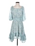 GiGio 100% Polyester Paisley Blue Casual Dress Size S - photo 1