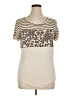 7th Roy Animal Print Tan Short Sleeve T-Shirt Size XL - photo 1