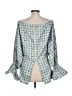 Kimberly Goldson 100% Polyester Teal 3/4 Sleeve Blouse Size L - photo 2
