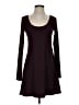 Mudd Solid Burgundy Casual Dress Size XS - photo 1