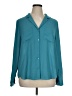 NYDJ 100% Polyester Teal Long Sleeve Blouse Size XL - photo 1