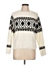 Christian Siriano New York 100% Polyester Print Ivory Pullover Sweater Size L - photo 1