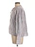 J.Crew Stripes Gray Long Sleeve Blouse Size L - photo 5
