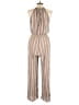 Lulus Stripes Tan Jumpsuit Size L - photo 2