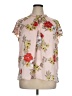 Liz Claiborne 100% Polyester Floral Pink Short Sleeve Blouse Size XL - photo 1