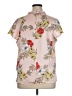 Liz Claiborne 100% Polyester Floral Pink Short Sleeve Blouse Size XL - photo 2