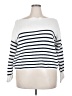 French Connection 100% Cotton Stripes White Pullover Sweater Size XS - photo 1