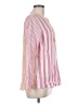 Vilagallo Stripes Pink Long Sleeve Button-Down Shirt Size M - photo 4