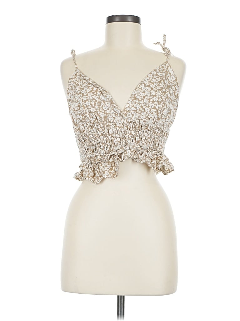Pre-owned Sim & Sam Tank Top Ivory Strapless Neckline Tops