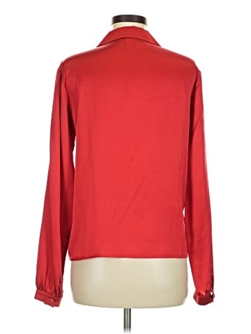 STAUD Long Sleeve Silk Top (view 2)