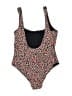 Buc-ees Animal Print Burgundy One Piece Swimsuit Size XS - photo 2
