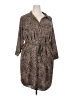1.State 100% Polyester Animal Print Brown Casual Dress Size 2X - photo 1