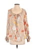 Fab'rik 100% Rayon Tan Long Sleeve Blouse Size S - photo 1