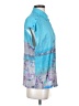 Parfois Print Blue Short Sleeve Blouse Size XS - photo 4