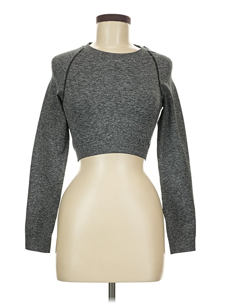Pre-owned Gymshark Long Sleeve T-shirt In Gray