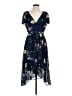 DKNY 100% Polyester Floral Blue Cocktail Dress Size 14 - photo 1