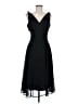 Connected Apparel 100% Polyester Solid Black Cocktail Dress Size 8 - photo 1