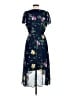DKNY 100% Polyester Floral Blue Cocktail Dress Size 14 - photo 2