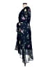 DKNY 100% Polyester Floral Blue Cocktail Dress Size 14 - photo 5