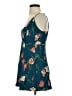 Privacy Please 100% Viscose Tropical Blue Cocktail Dress Size XS - photo 5