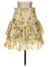 Beulah Style Tie-dye Ivory Yellow Casual Skirt Size S - photo 2