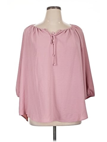 Como Blu 3/4 Sleeve Blouse (view 1)