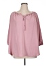 Como Blu 100% Polyester Pink 3/4 Sleeve Blouse Size 0X - photo 1