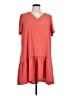 A New Day 100% Polyester Orange Casual Dress Size L - photo 1