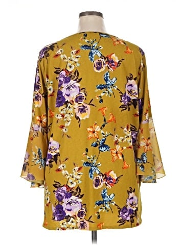 MULTIPLES 3/4 Sleeve Blouse (view 2)