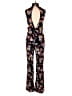 Charlotte Russe 100% Rayon Floral Black Jumpsuit Size S - photo 2