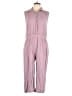 Lularoe Solid Purple Jumpsuit Size L - photo 1