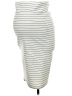 Ripe Stripes Gray White Casual Skirt Size M - photo 1