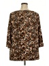 Emily Daniels Animal Print Brown 3/4 Sleeve Top Size 2X - photo 2