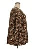 Emily Daniels Animal Print Brown 3/4 Sleeve Top Size 2X - photo 4