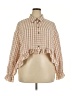 Unbranded 100% Polyester Checkered-gingham Tan 3/4 Sleeve Blouse Size XXL - photo 1