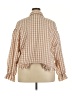 Unbranded 100% Polyester Checkered-gingham Tan 3/4 Sleeve Blouse Size XXL - photo 2