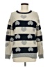 Comme Toi Hearts Gray Pullover Sweater Size M - photo 1