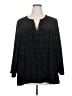 Investments 100% Polyester Black Long Sleeve Blouse Size 3X - photo 1
