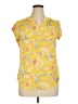 Fun2Fun Yellow Short Sleeve Blouse Size L - photo 1