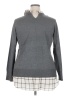 Torrid Checkered-gingham Gray Pullover Sweater Size 2X Plus (2) - photo 2